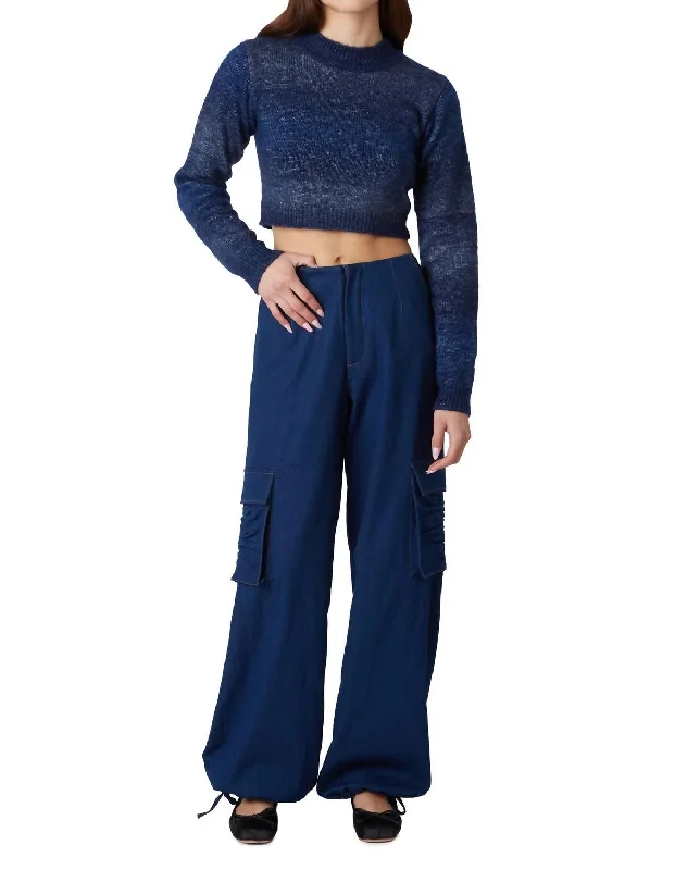 Simple Design Skirt Palisades Pant In Indigo