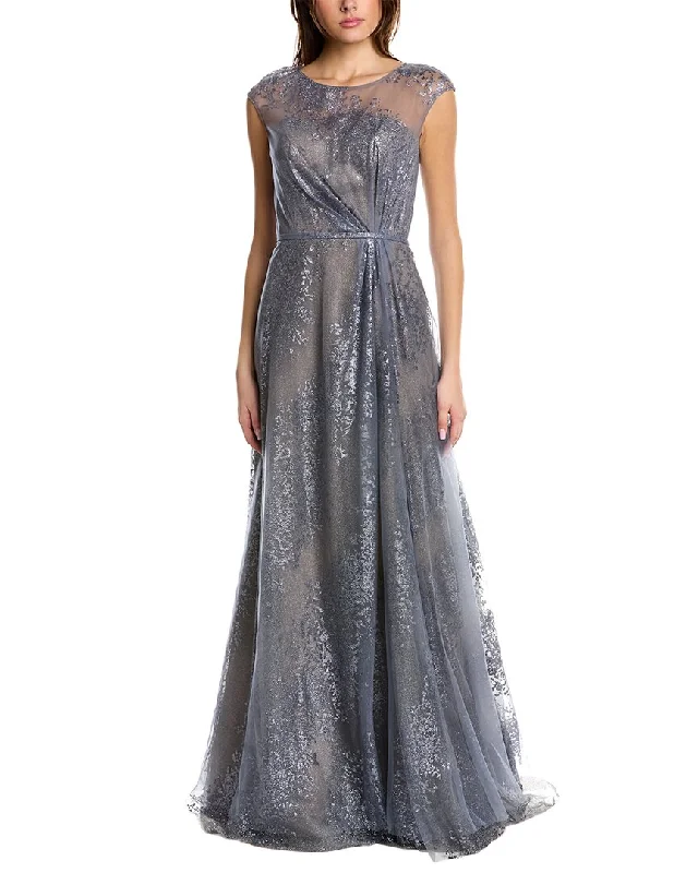 Casual And Relaxed Style Rene Ruiz Glitter A-Line Gown