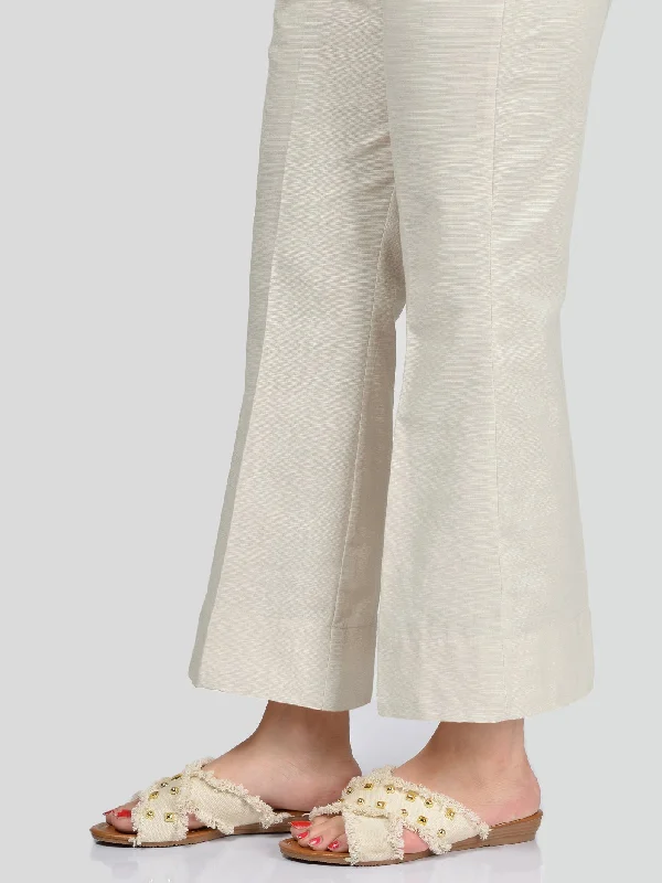 Sports Yoga Style Unstitched Khaddar Trouser - Light Grey