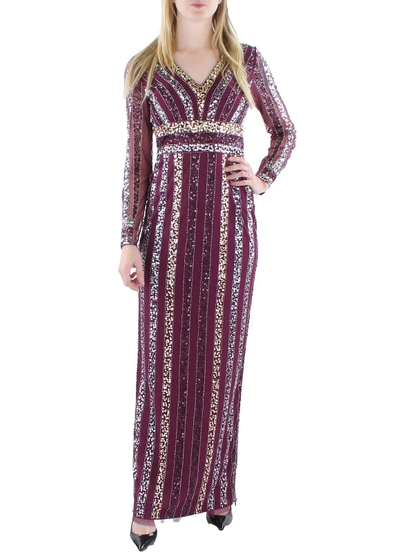 Elegant And Noble Style Womens Sequined Maxi Evening Dress