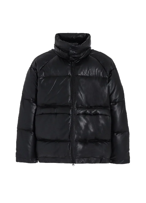 Simple And Color SHEEP SKIN LEATHER DOWN JACKET