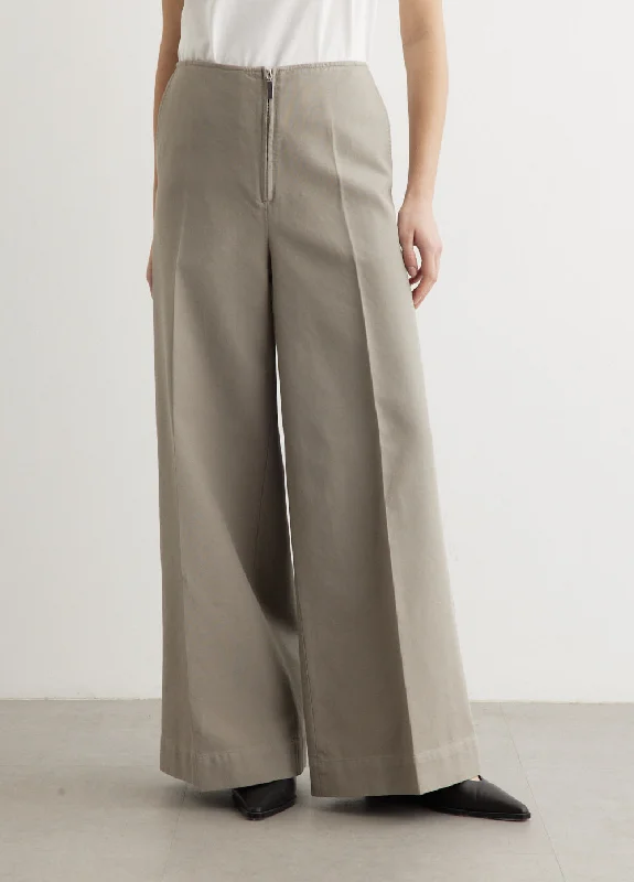 Gorgeous Evening Style Zip Front Wide Trousers